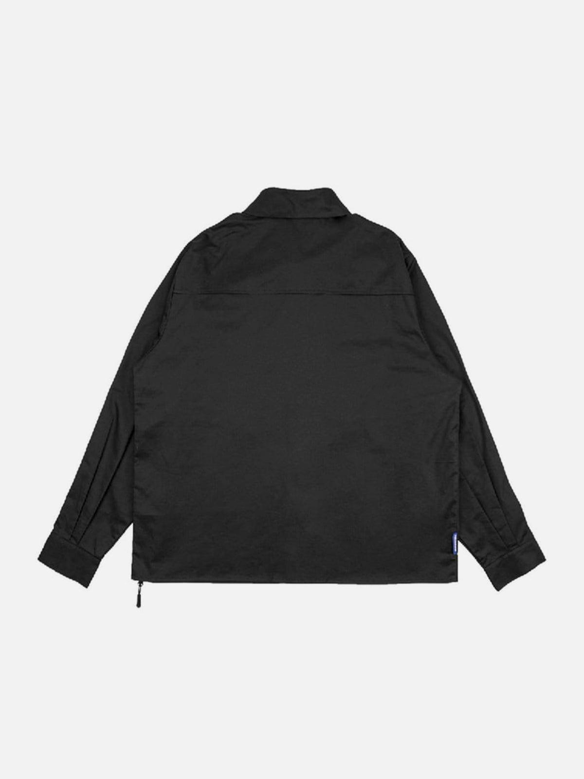 Multi-shape Zipper Buttons Jacket