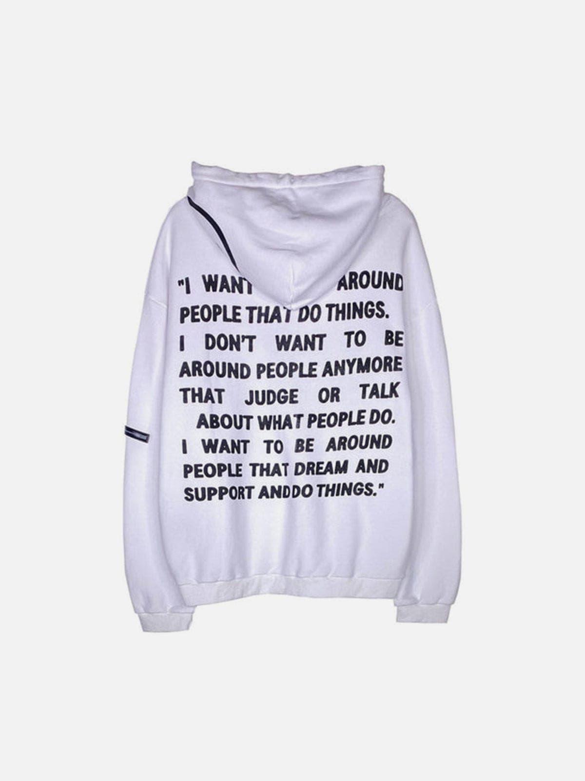 Bear Full Letters Oversized Washed Hoodie