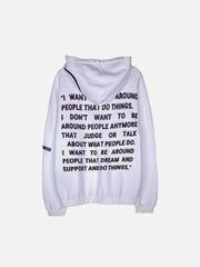 Bear Full Letters Oversized Washed Hoodie
