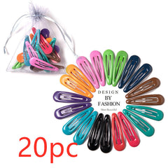 5cm Girls Candy Colors Snap Hair Clips