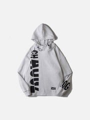 Fake Two Symmetry Print Hoodie