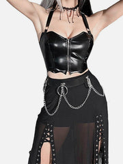 Dark Bat Sling PU Vest