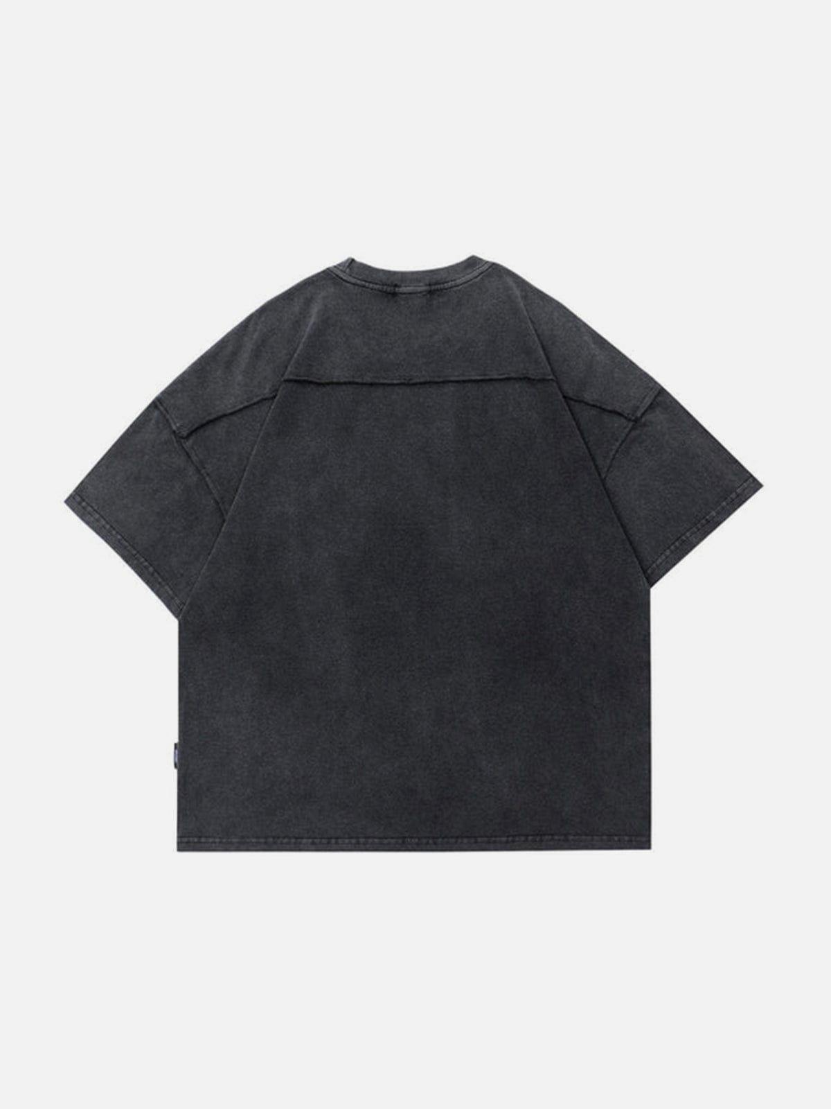 Fuzzy Variant Letters Washed Graphic Tee