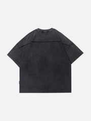 Fuzzy Variant Letters Washed Graphic Tee