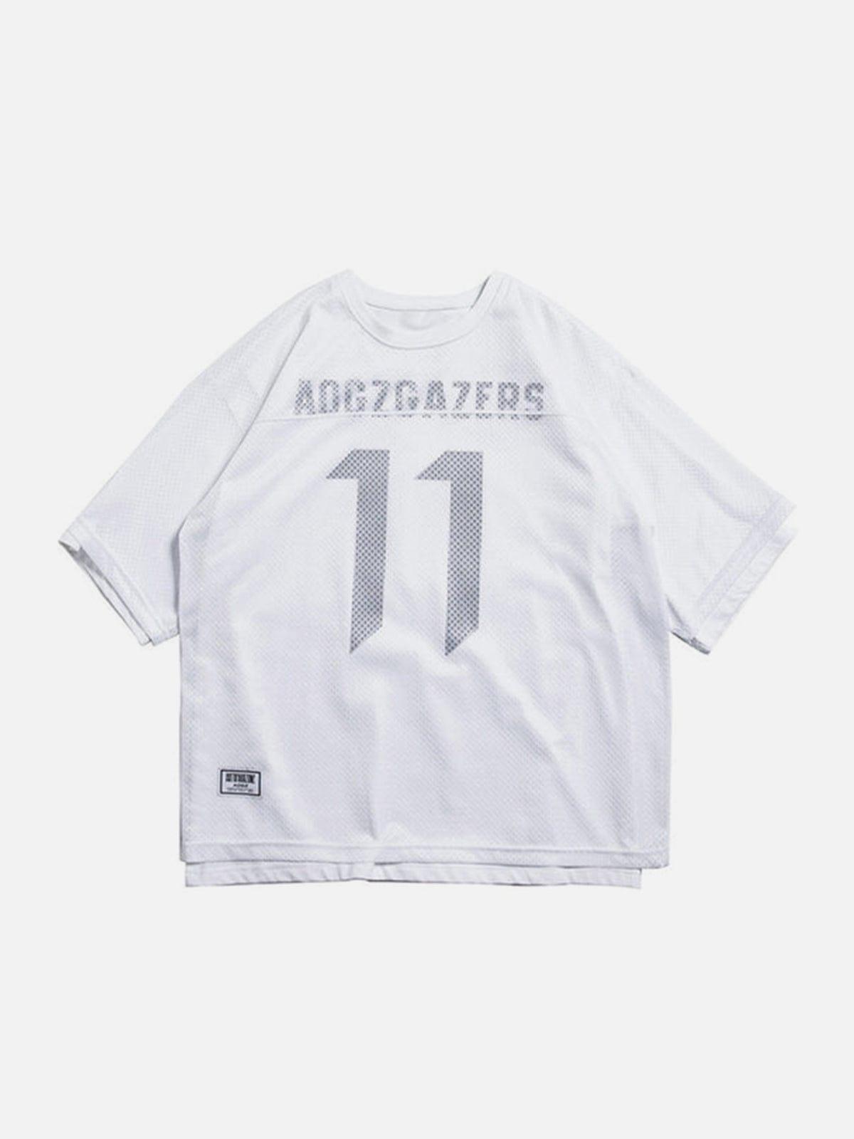 Fake Two Net Patchwork Tee