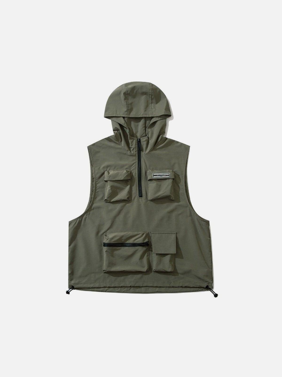 Half Zipper Hood Vest