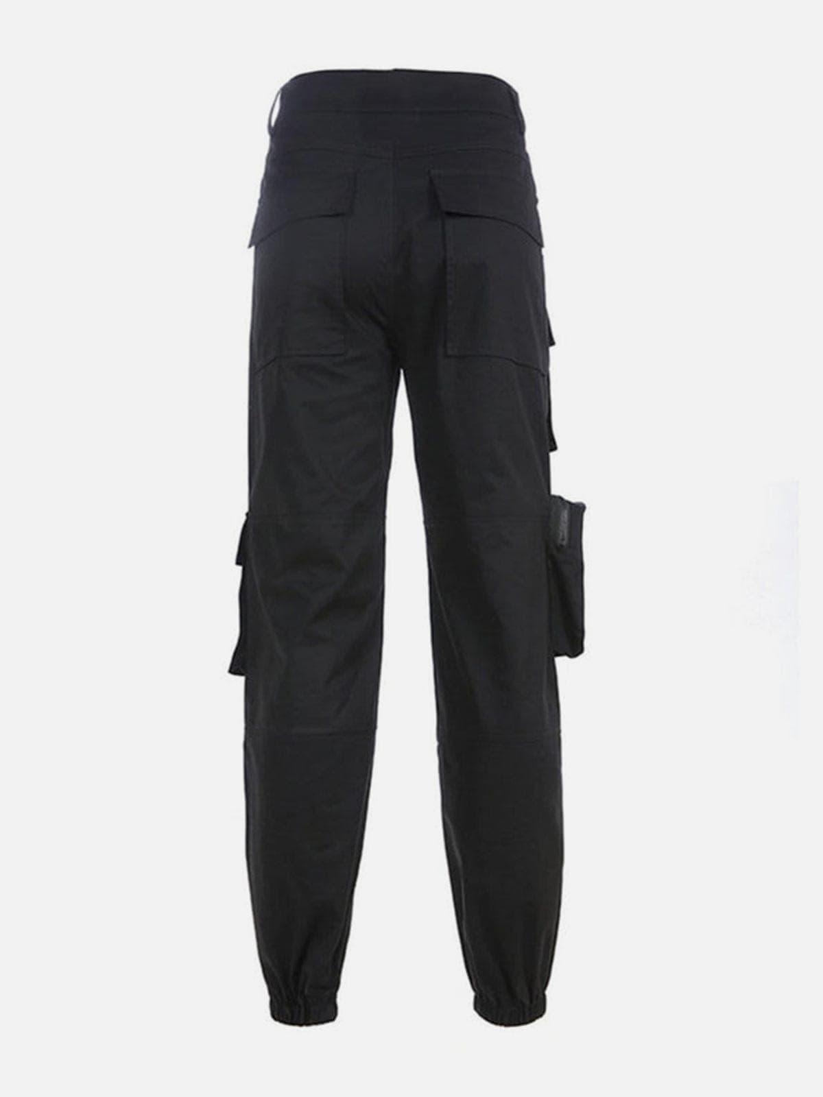 Asymmetrical Multi Pockets Cargo Pants