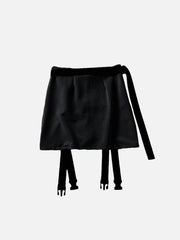 Techwear High Waist Ribbons Buckle Skirt