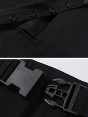Buttons Buckle Belt Skirt