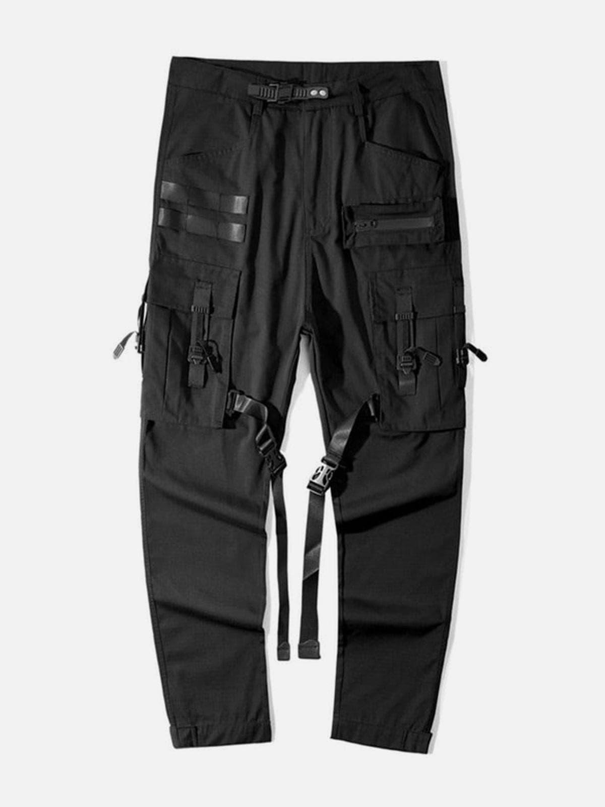 Combat Ribbons Pockets Cargo Pants