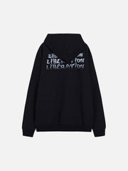 Dark Ghost Fleece Zip Up Hoodie