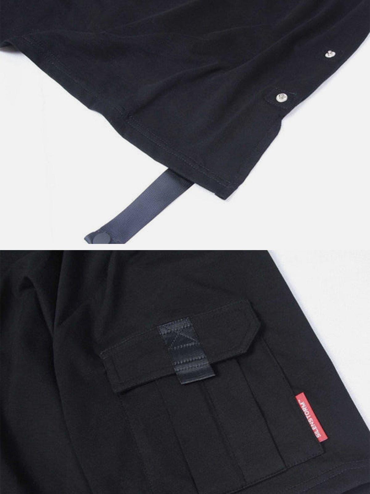 Cyberpunk Functional Pocket Cotton Tee