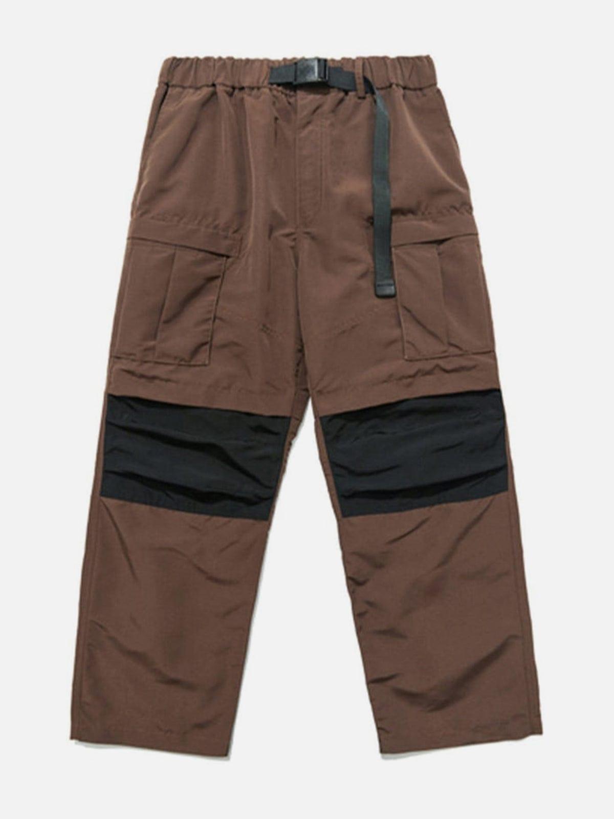Splicing Multi Pockets Zipper Pants