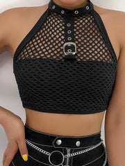 Sexy Mesh Halterneck Vest