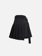 Vintage Plaid Irregular Pleated Skirts