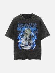 Angel Crushes The Lock Earth Cotton Washed Graphic Tee