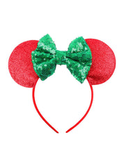 Cute mouse Ears Hair Bands Hoop rose flower Hairband