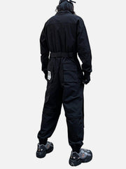 Function Removable Label Cargo Jumpsuit