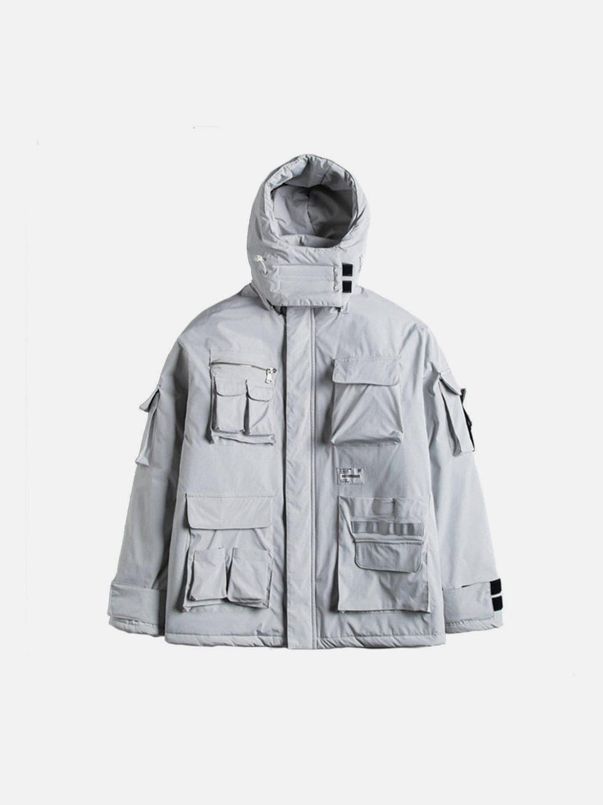 Removable Multi Pockets Winter Coat