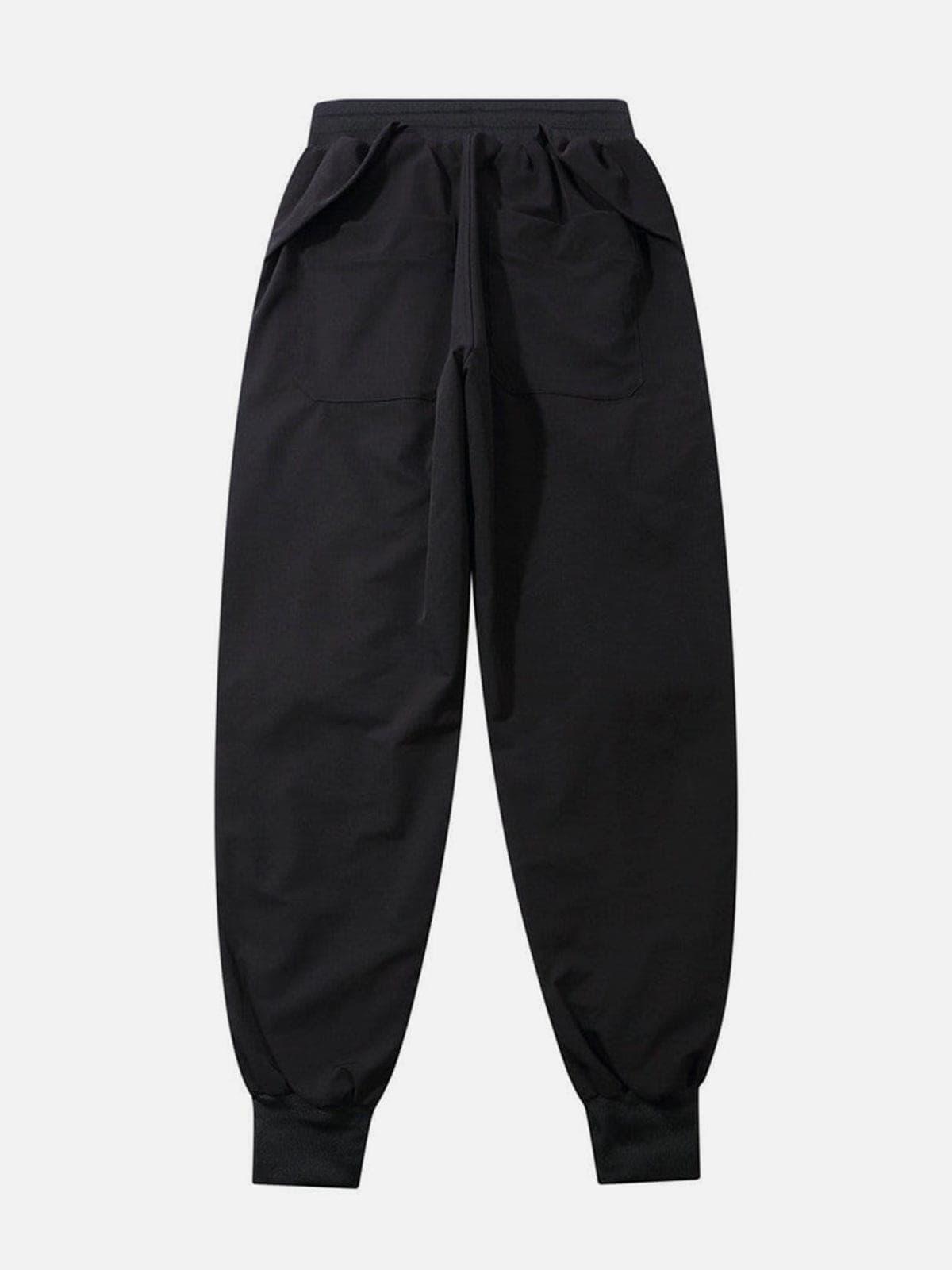 Side Semi-circular Pockets Cargo Pants