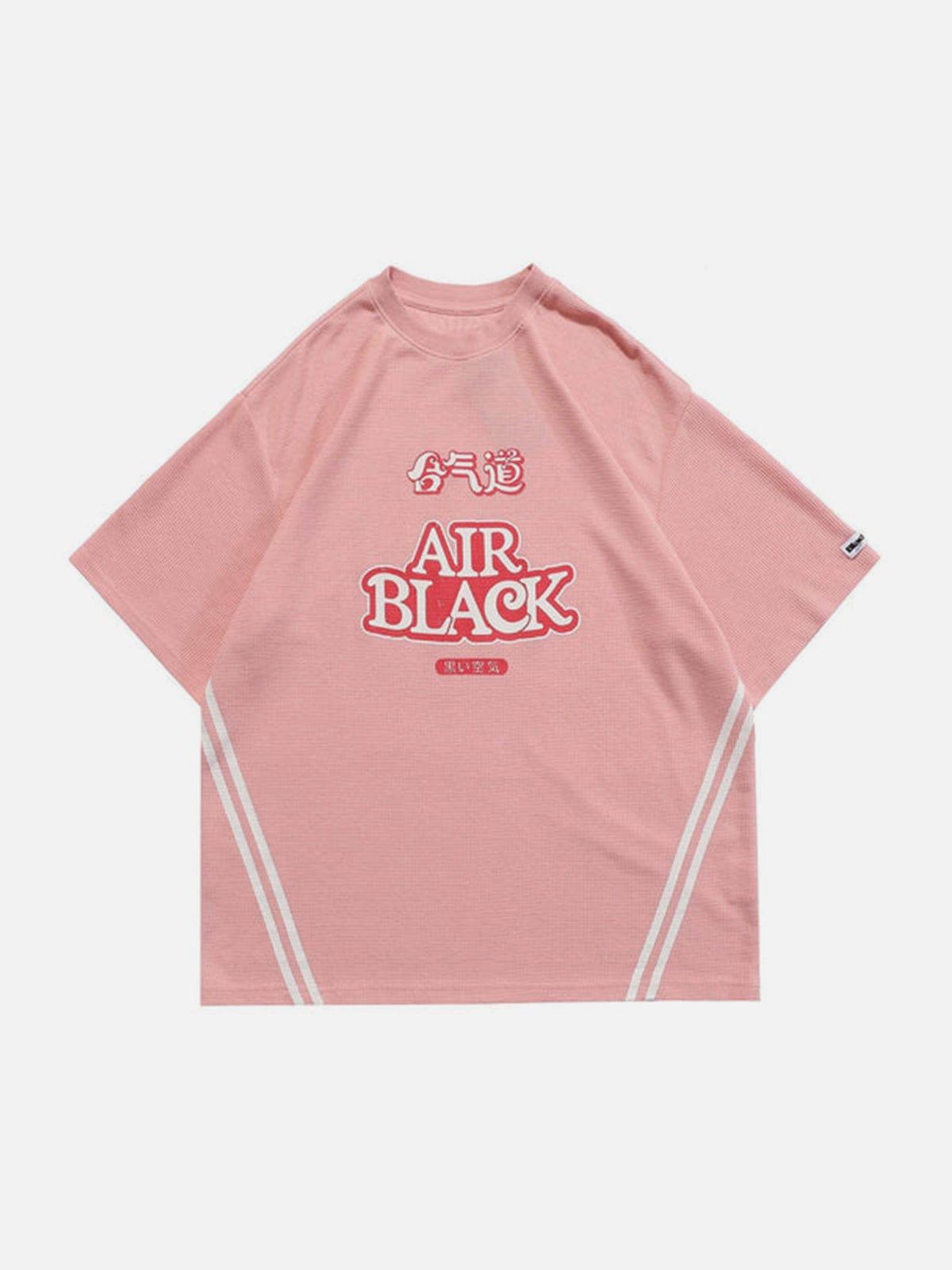 Waffle Pattern Letters Graphic Tee