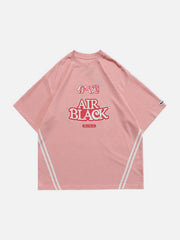 Waffle Pattern Letters Graphic Tee