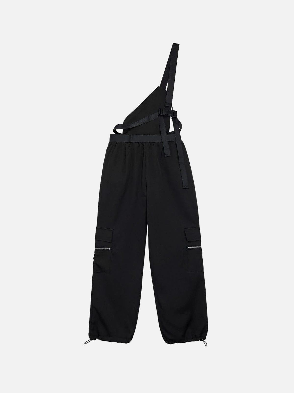 Techwear Personalized Belt Chain Cargo Overalls