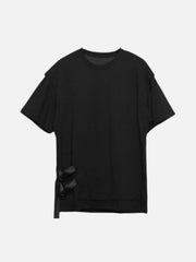 Fake Two Patchwork Ribbons Tee