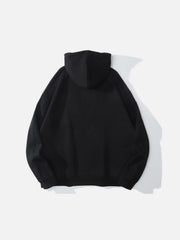 Dark Rose Chain Print Oversized Hoodie