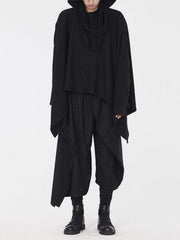 Dark Style Detachable Hat Cloak Hoodie