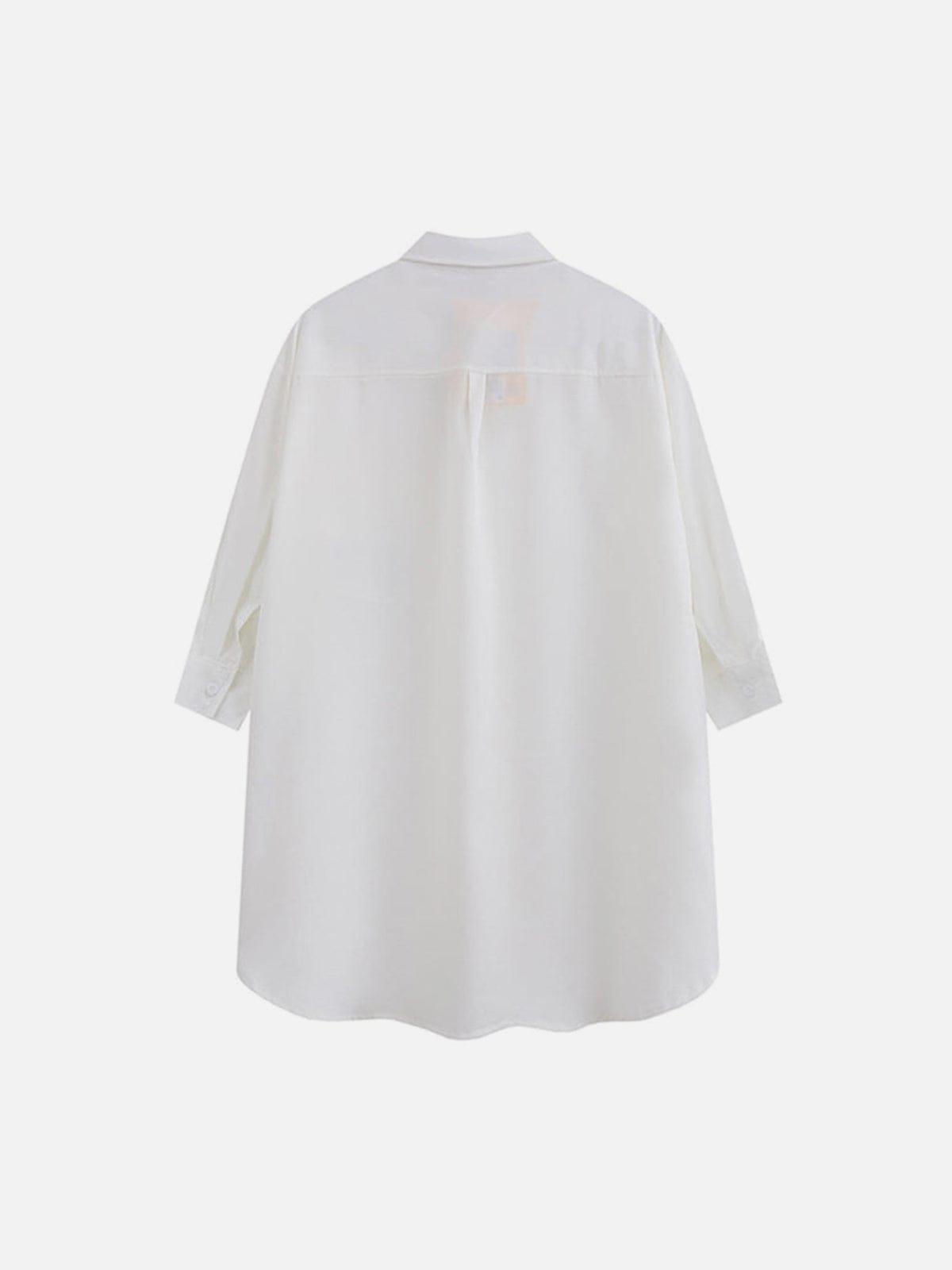 Gothic Tie Chain Clip Short Sleeve Shirt
