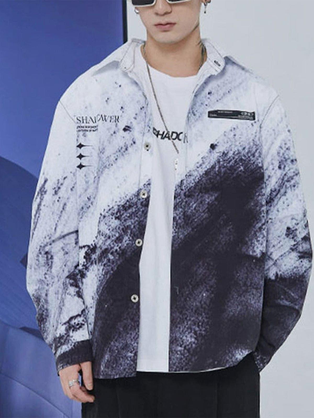 Full Gradient Splash Ink Jacket