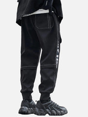 Techwear Side Zipper Print Cargo Pants