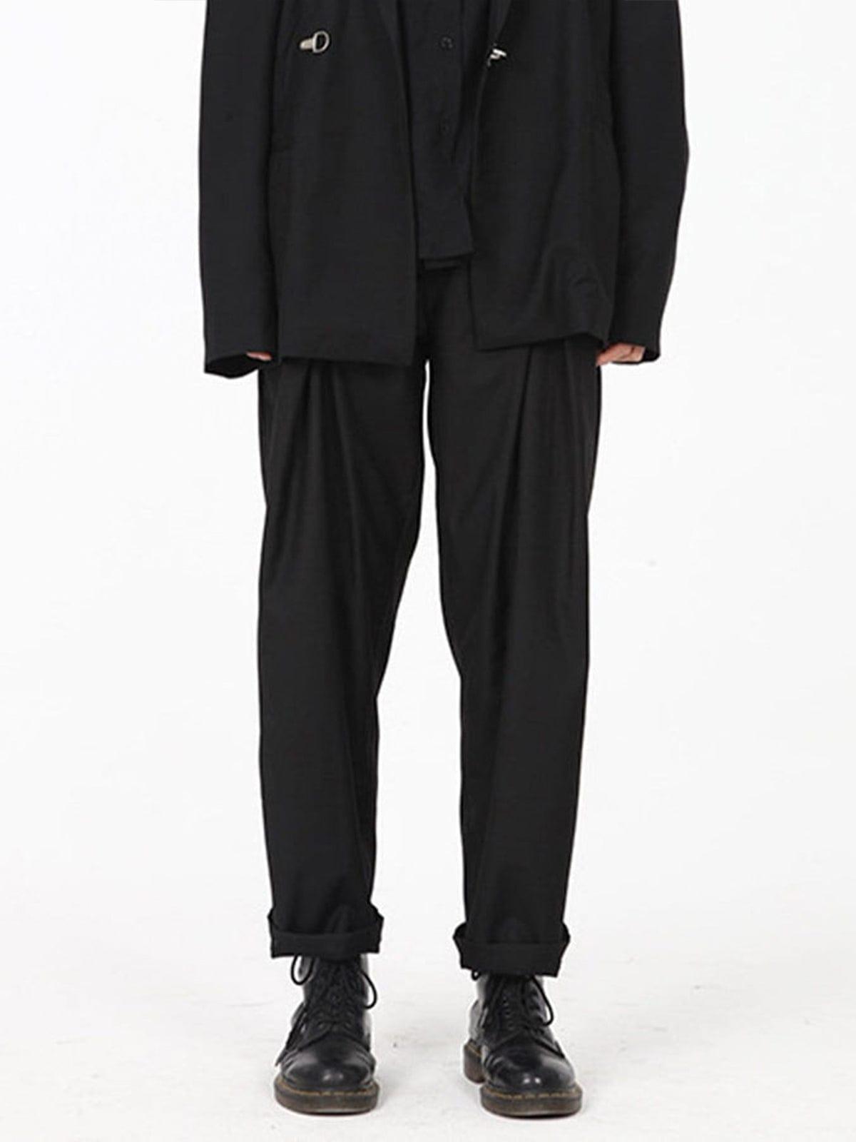 Mid Waist Straight Pants