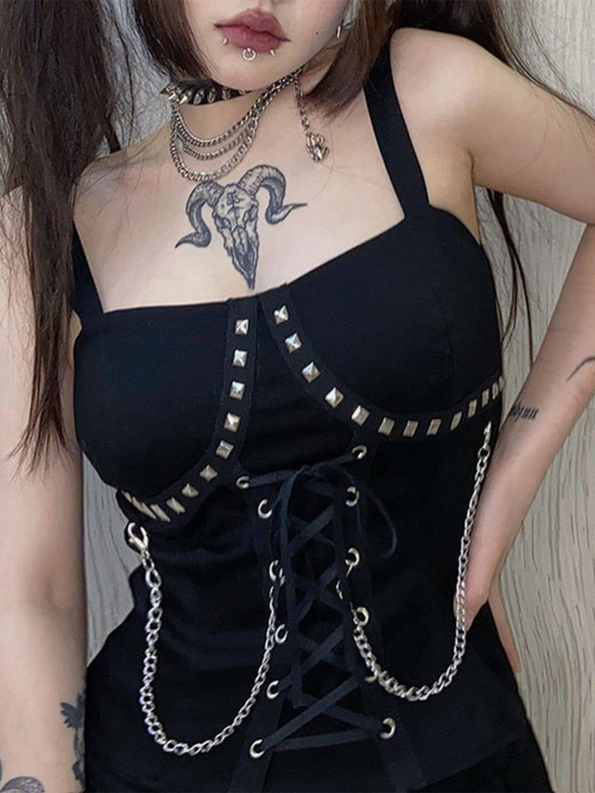 Dark Chain Rivet Vest