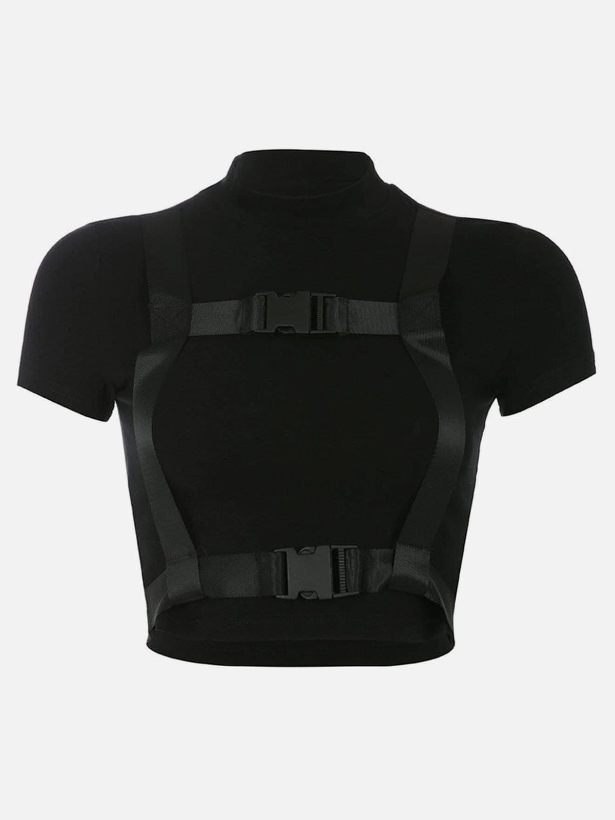 Techwear Slim Ribbons Short Sleeve T-shirt