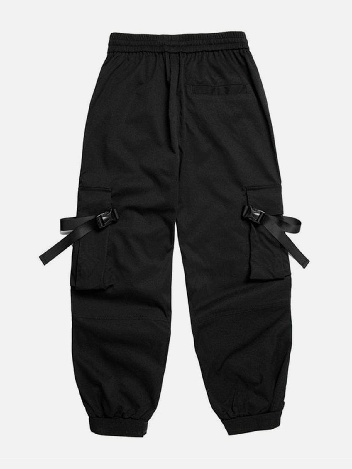 Ribbons Pockets Function Cargo Pants
