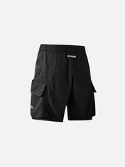 Combat Patchwork Pockets Nylon Shorts
