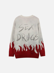 Flame Magic Circle Knitted Sweater