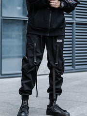 Combat Zipper Pockets Ribbons Cargo Pants