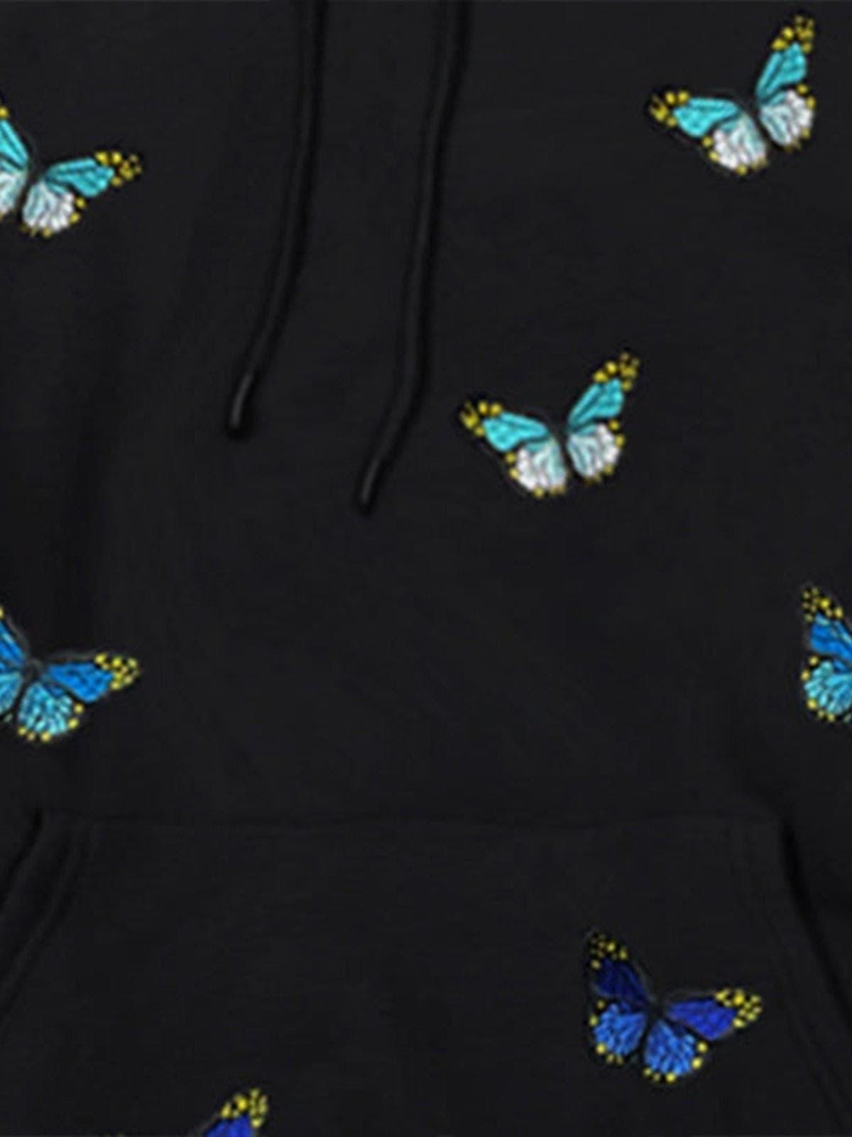 Gradient Butterfly Fleece Hoodie
