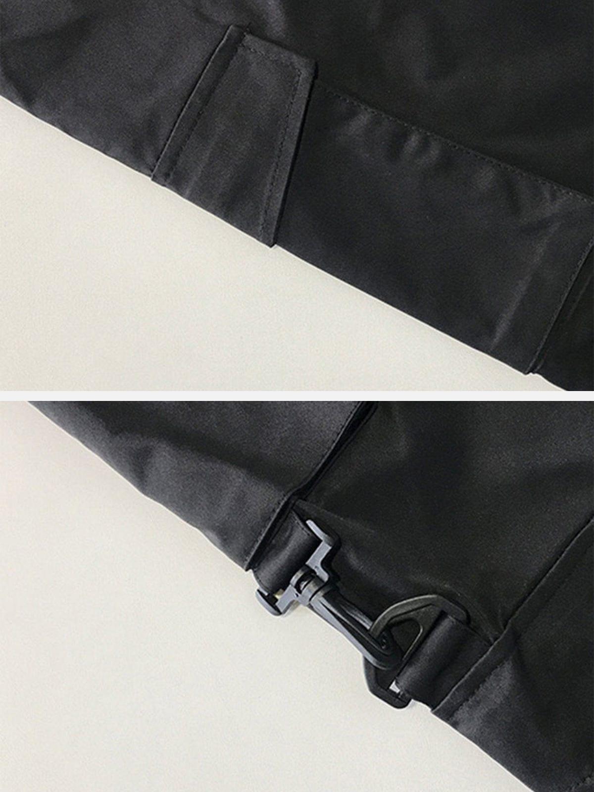 Black Personalized Belt Cargo Pants