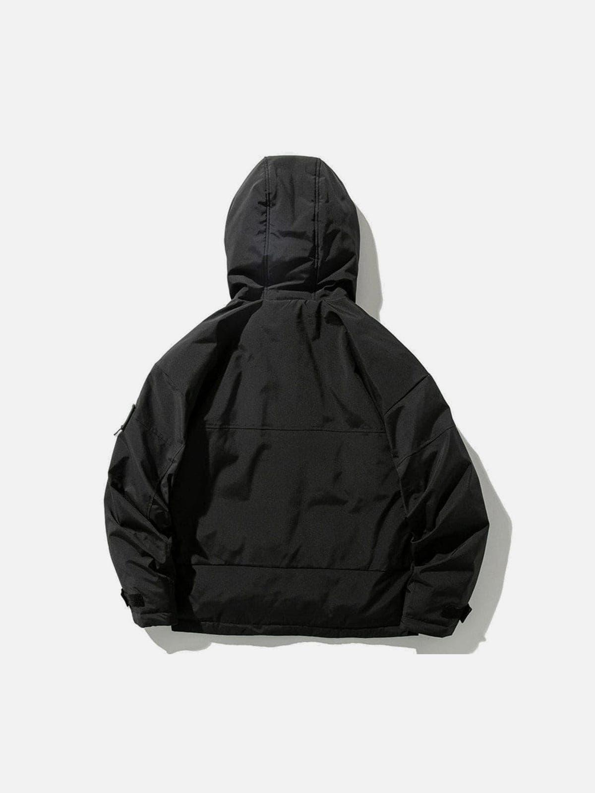 Function Labeling Hooded Winter Down Coat
