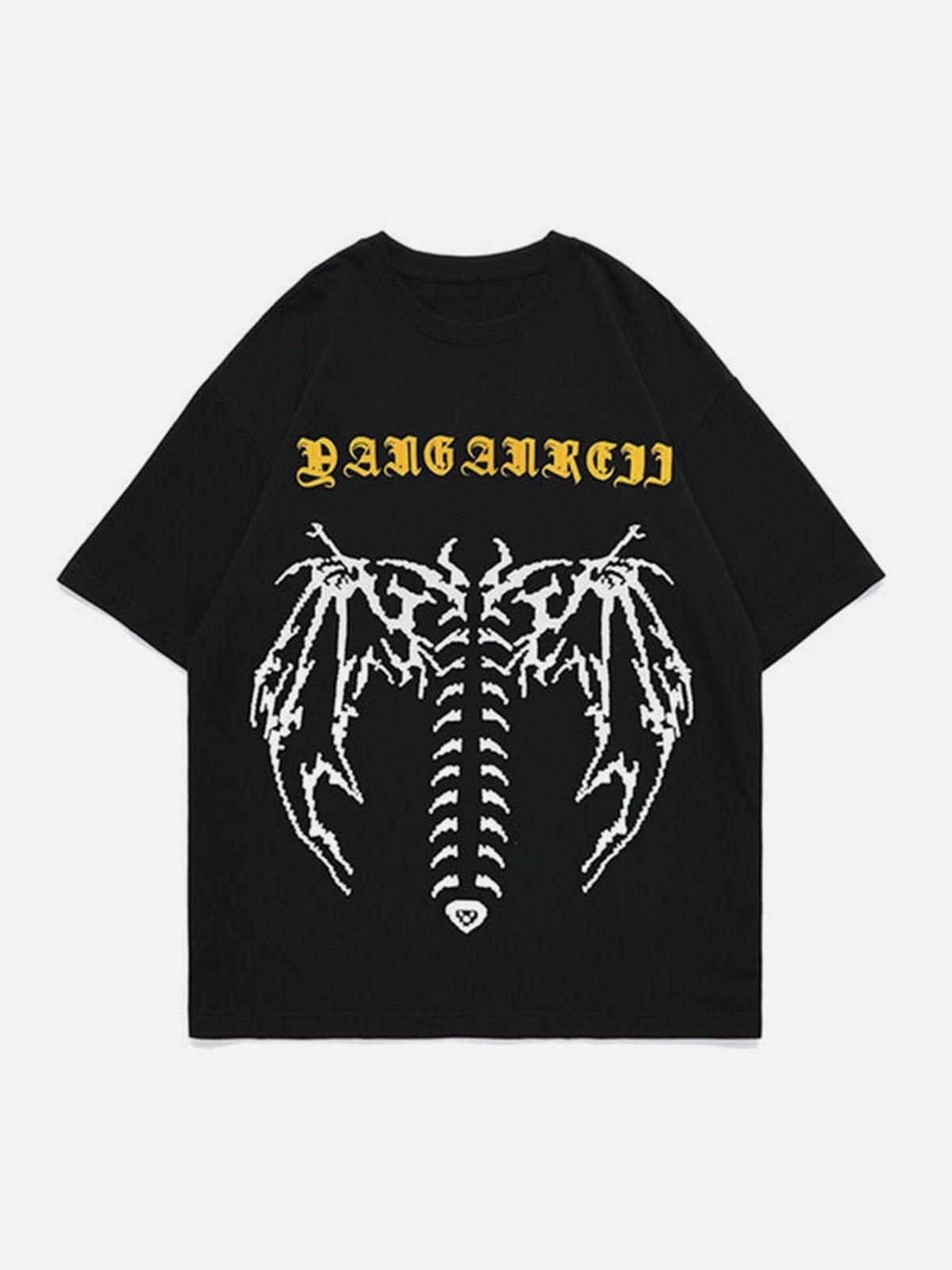 Deformation Graphic Solid Color Tee