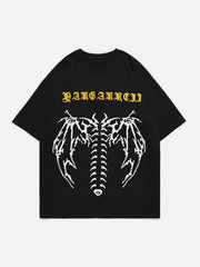 Deformation Graphic Solid Color Tee