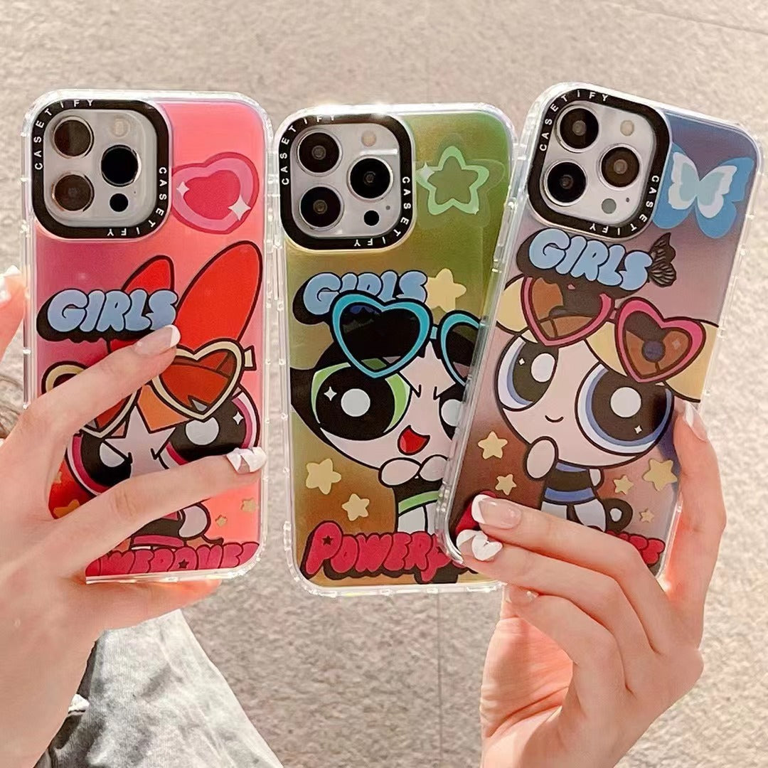 Cartoon Girl Laser Phone Case