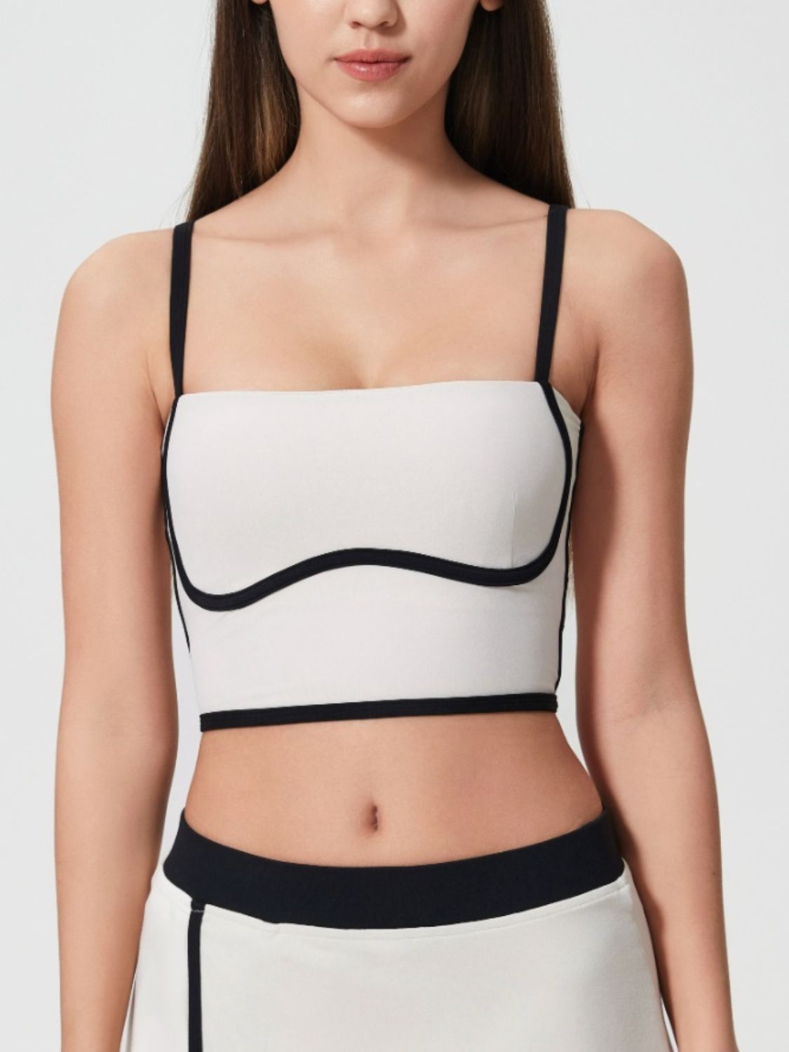 Square Neck Cami with Detachable Chest Pads