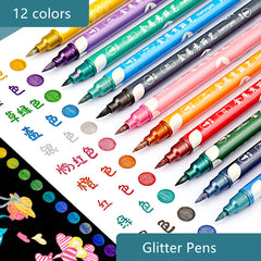 Metallic Paint Colored Glitter Pens