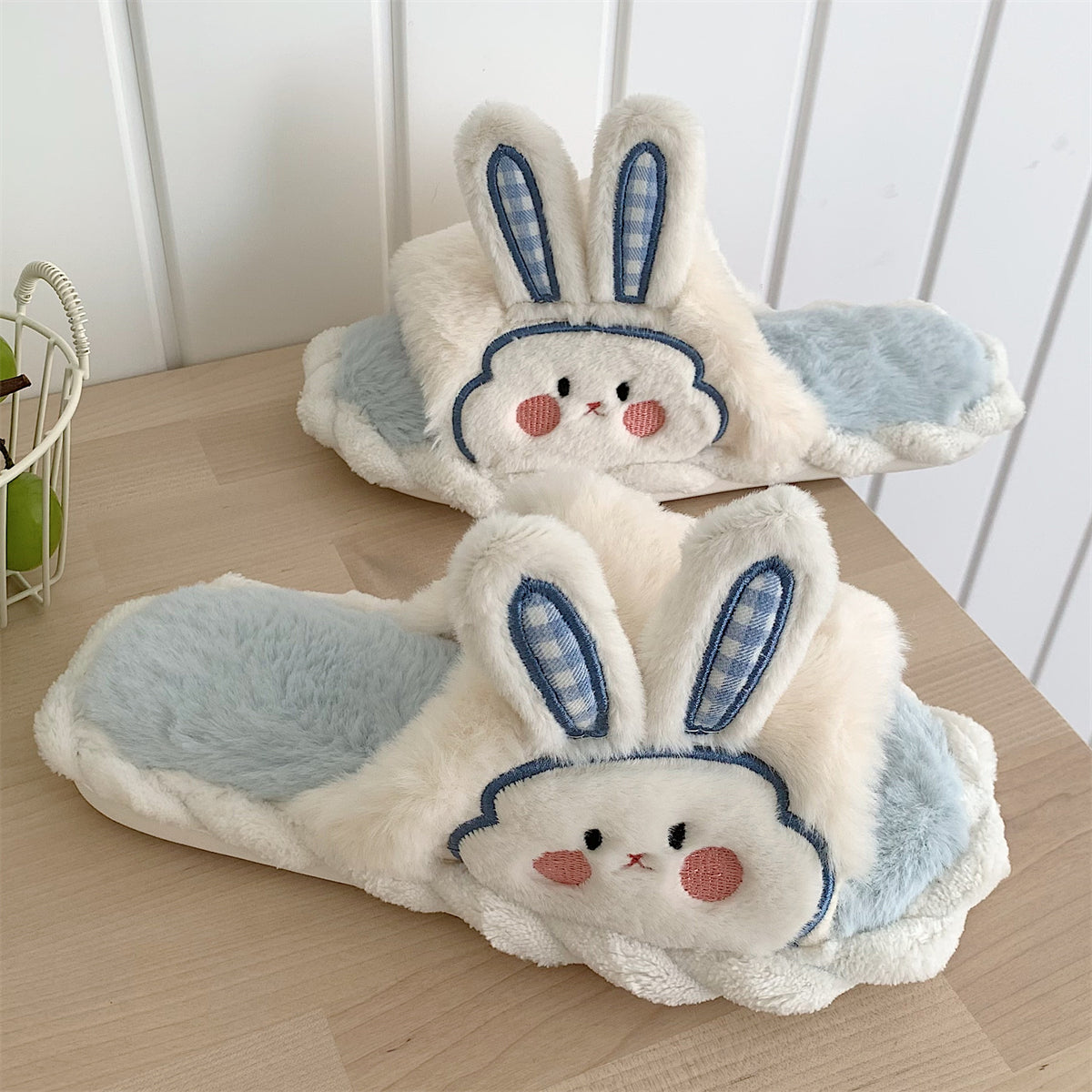 Cute Bunny Ears Plush Slippers