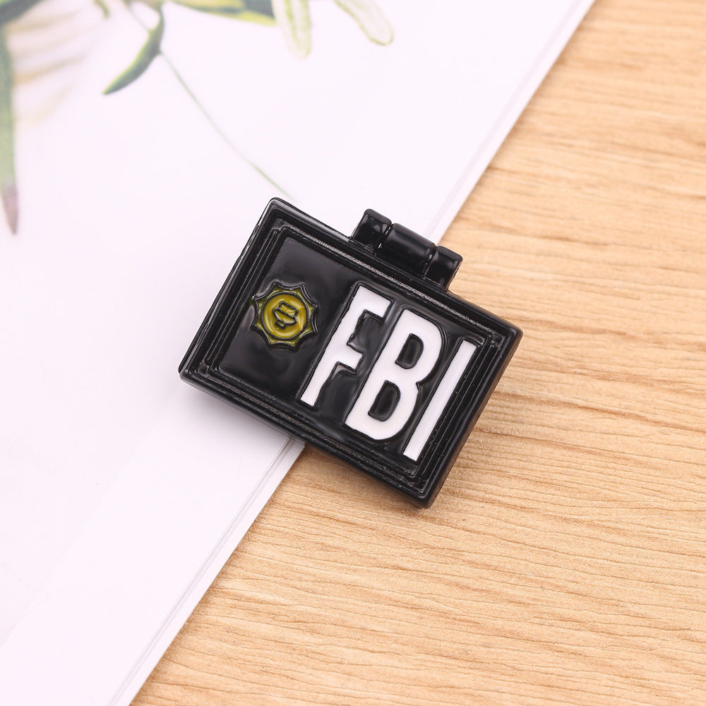 Fun Cartoon FBI Work Permit Pin